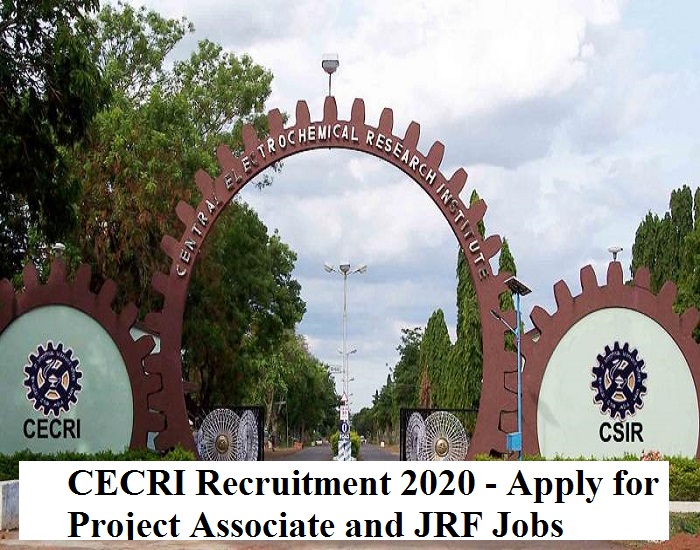 CECRI Recruitment 2020 - Apply for Project Associate and JRF Jobs